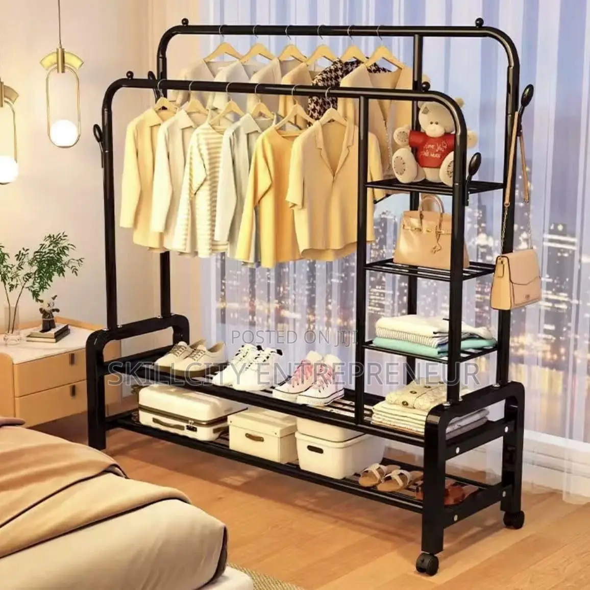 Multi-Functional Heavy Duty Clothes Hanging Rack