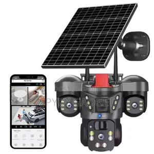 4g Solar Powered V380 PTZ Camera With Triple Lens