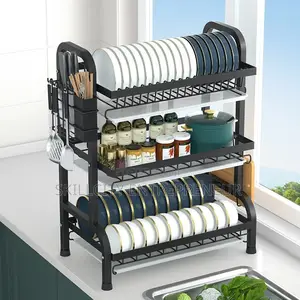 3-Layer Stainless Steel Kitchen Dish Organizer
