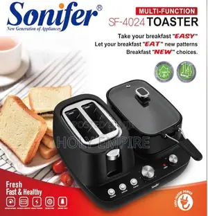 Breakfast With Frying Pan Egg Bread 2 Slice Small Electric Toaster