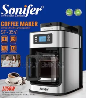 Sonifer Sf-3541- 2 in 1 Coffee Maker and Grinder