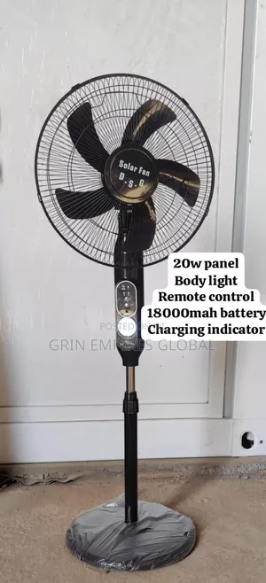 DSG Solar Rechargeable Standing Fan
