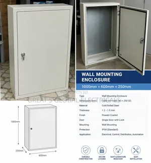 1000 × 600 × 250 Mm Wall Mounting Electrical Enclosure