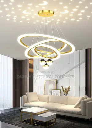 Modern Pendant Lamp Led Rings Circle Ceiling Hanging Chandelier