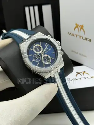 Premium Matturi Chronograph Sapphire Glass Rubber Strap Watch
