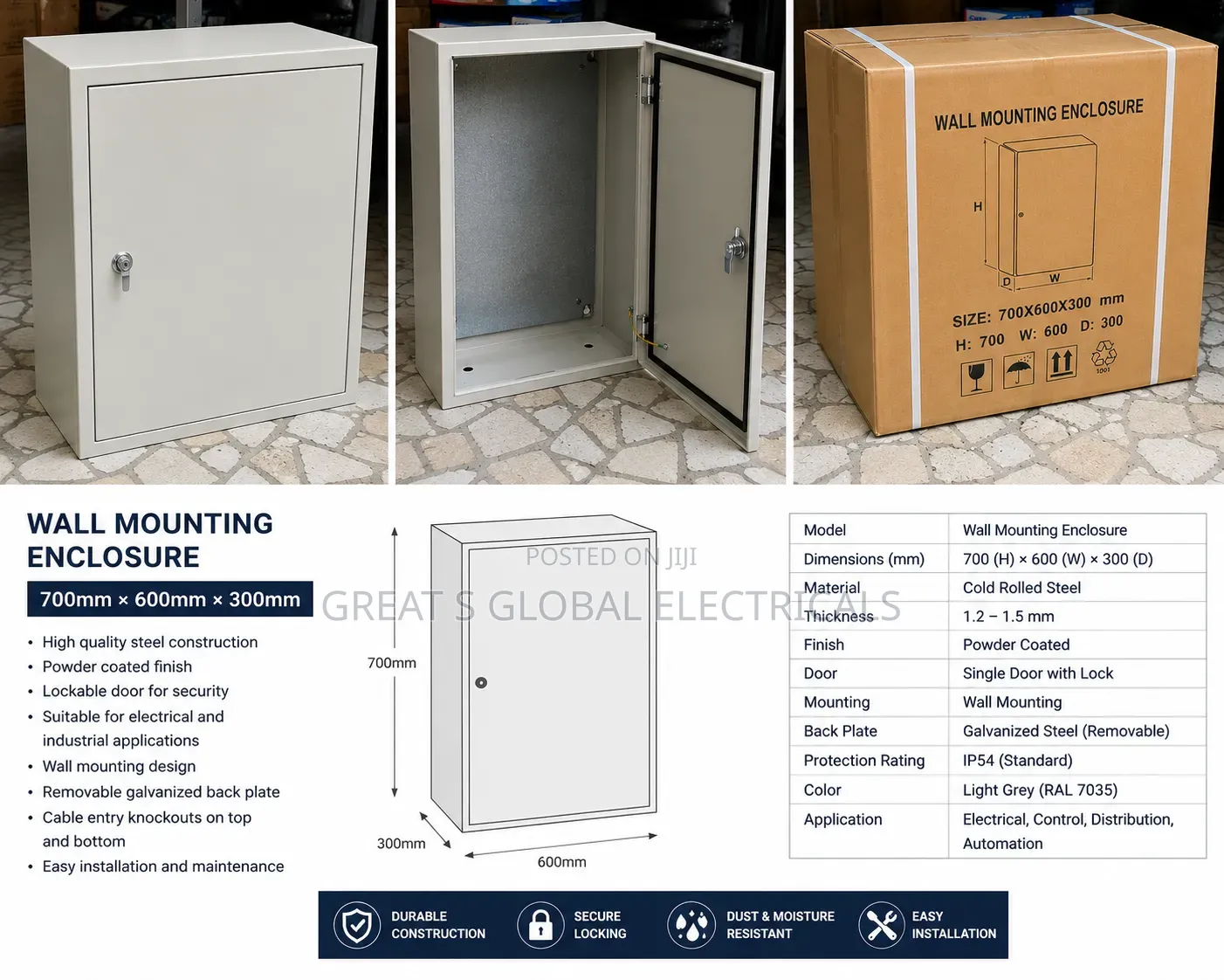  Mm Wall Mounting Electrical Enclosure