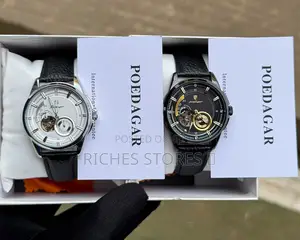 Poedagar Automatic Waterproof Sapphire Glass Leather Watch