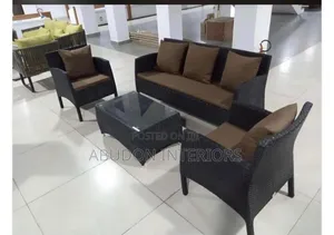 Black Rattan Chair Set