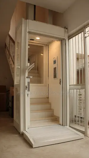 Stable Vibration-Free Ride 5 Stops Hydraulic Gearless Home Elevator