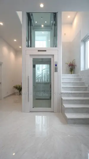 Automatic Door Operation 8 Stops Hydraulic Gearless Home Elevator