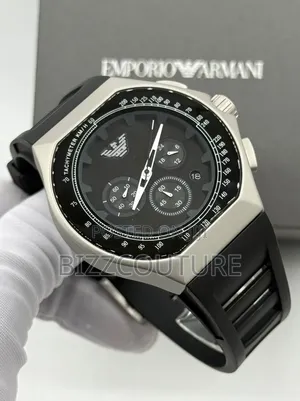 Original Emporio Armani Rubber Strap Watch Available in Store