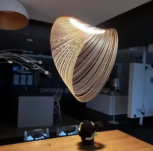 Nordic Postmodern Designer Wooden Bird's Nest Pendant Light