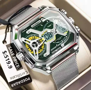Poedager (Analog+Digital) Face Wristwatch