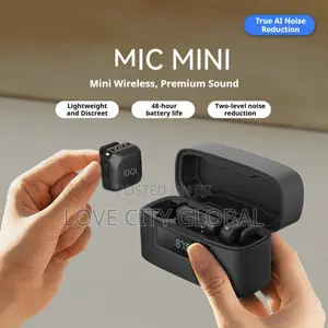 4in1 Ai Noise Cancellation Wireless Mic Lavalier Magnetic Clip-on Mic