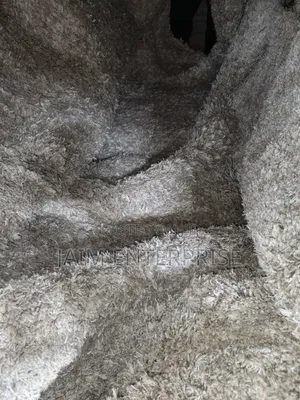 Full Cream Long Strands Shaggy Center Rug 8 by 10 Feet