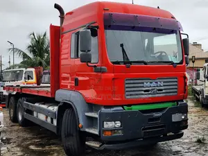 Clean Foreign Used Man Tga Truck 10 Tyres 2005 Red