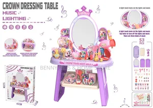 53 PCS Crown Dressing Table With Music and Lightening