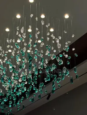 Luxury Emerald Pebble Chandelier