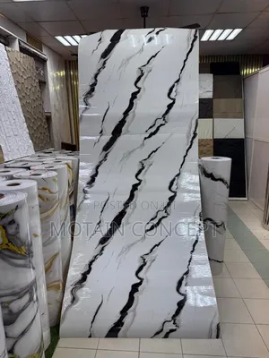Beautiful Marble Orange Wall Stickers