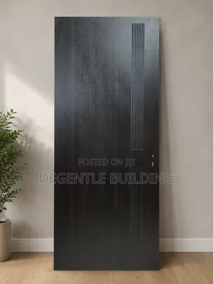 Elegant HDF Dark Walnut Wooden Door