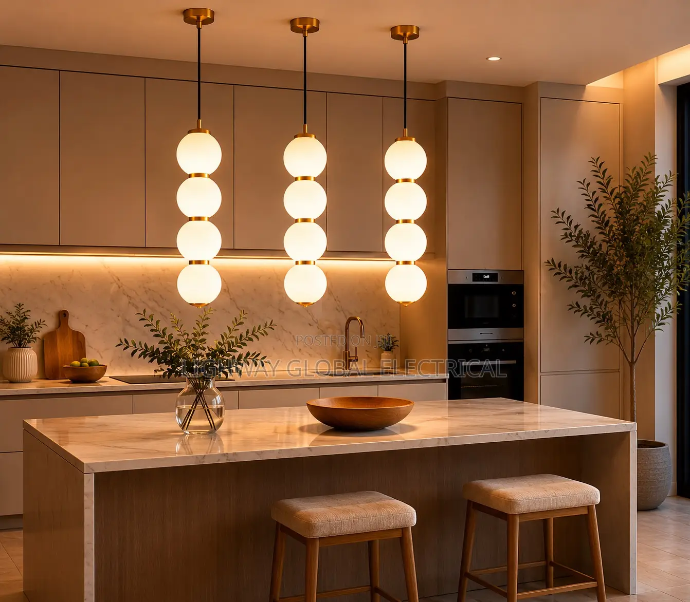 Single Led Acrylic Dinning/Kitchen Chandelier