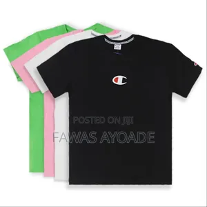 100% Cotton Shirt, Shirt With Champion Logo Initial, Tshirt for Men