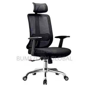 Ergonomic Mesh Office Chair With Headrest ><