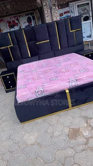 Super Strong Stunning Complete Set of 6by6 Upholstery Padded Bedframe