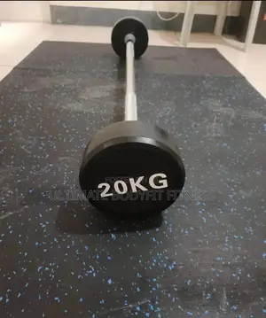 Brand New 20kg Rubber Head Barbell Straight Curl
