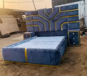 Sweet Outstanding Complete Set of 6by6 Upholstery Padded Bedframe