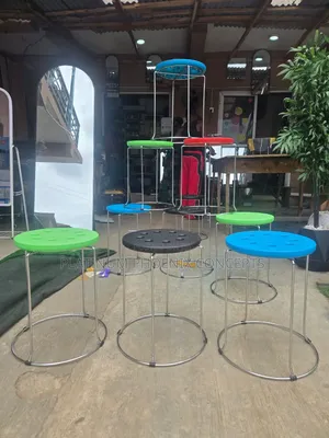Luxury Stool (Plastic Head and Stainless Steel Leg)