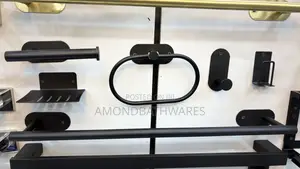 Sticker Matt Black Bathroom Accessories