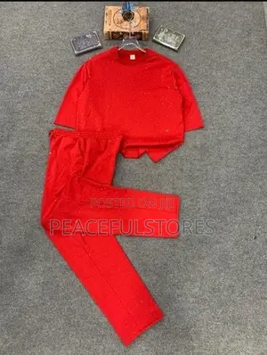Classy Teenagerd Luxury Red Shimmer Two-Piece Set.