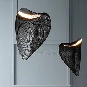 Nordic Modern Wooden Nest Pendant Lampadjustable Hanging Ledchandelier