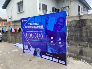 Crypto Trading Event Backdrop Pop Up Display Stand With Print