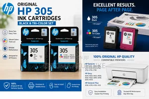 Original Hp 305 Ink Cartridges – Black Tri-color