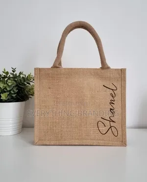 Custom Jute Shopping Gift Tote Bags Printing Branding