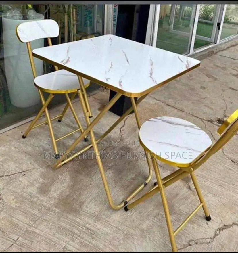 Foldable Student Table With 2 Chairs