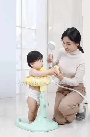 Baby Adjustable Shower or Bath Stand, Yellow