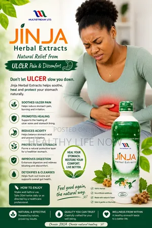 Natural Relief From Ulcer Pain With Jinja Herbal Extract