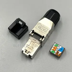 Rj45 Cat 6a Toolless/ Toolsfree Shielded Network Cable Connector Plug