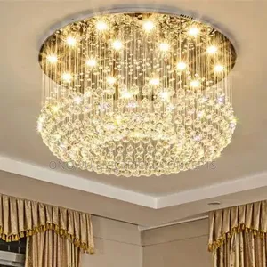 Modern Luxury Crystal Led Ceiling Lamp Lustrous Indoor Lighting