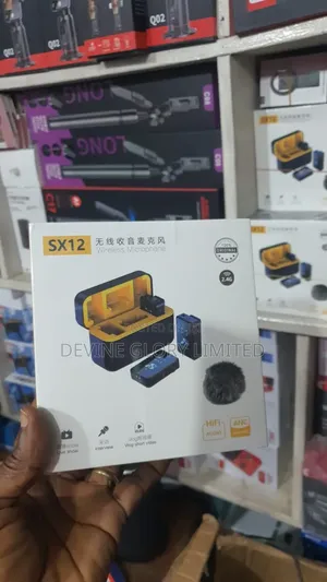 Sx12 Dual Wireless Lavalier Microphone With Charging Case