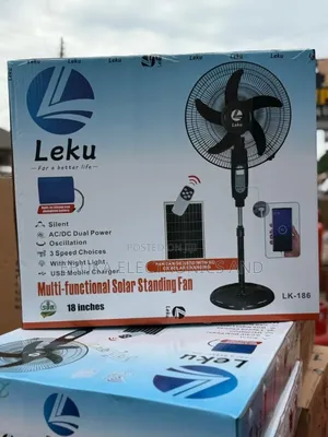 18 Inches Leku Fan With Solar Panel,Bulb and Remote