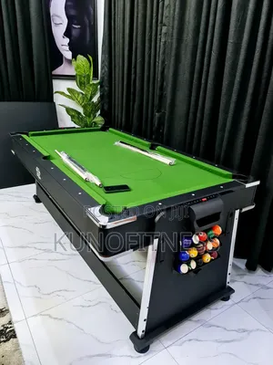 7-Foot Rotating 4-in-1 Game Table | Pool Air Hockey Table Tennis Din