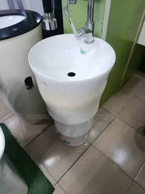 Luxury White Standing Wash Hand Basin | Modern Bathroom Sink