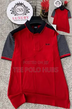 Premium Breathable Polo for Men XL, 2xl Black Red