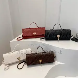 Croc Leather Envelope Bag