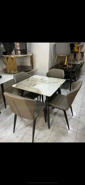 Gray Marble Top Dining Table by 4seater