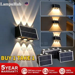 Solar 6 Led Up Down Wall Light – Modern Outdoor Lighting Design